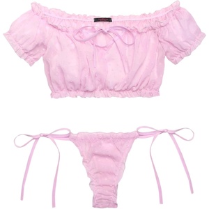 Avidlove Women’s Daisy Lingerie Bra Panty Set 2 Pieces Lingerie Set Sexy Babydoll Lingerie(Pink)