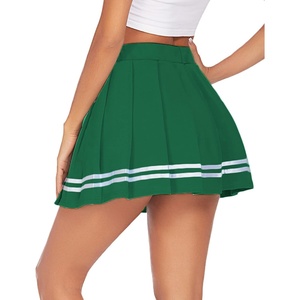 Avidlove Womens Pleated Skirt School Uniform Skirt Mini Skirt Pleated Cheer Skirt(Lvy Green)