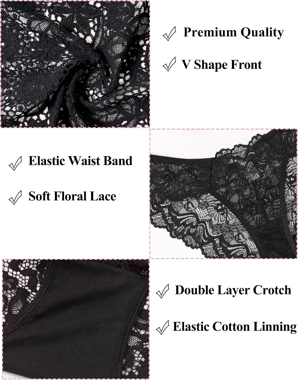 image:imageAvidlove Lace Underwear for Women Sexy Hipster Panties Breathable Bikin Panty 36 Packs4 Packs2