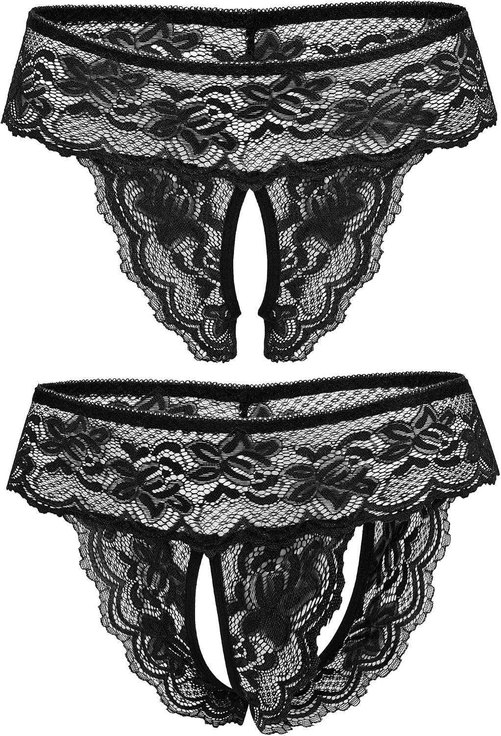 image:imageAvidlove Sexy Panties for Women Tanga Underwear Lace Panties Hollow Out GString ThongBlack