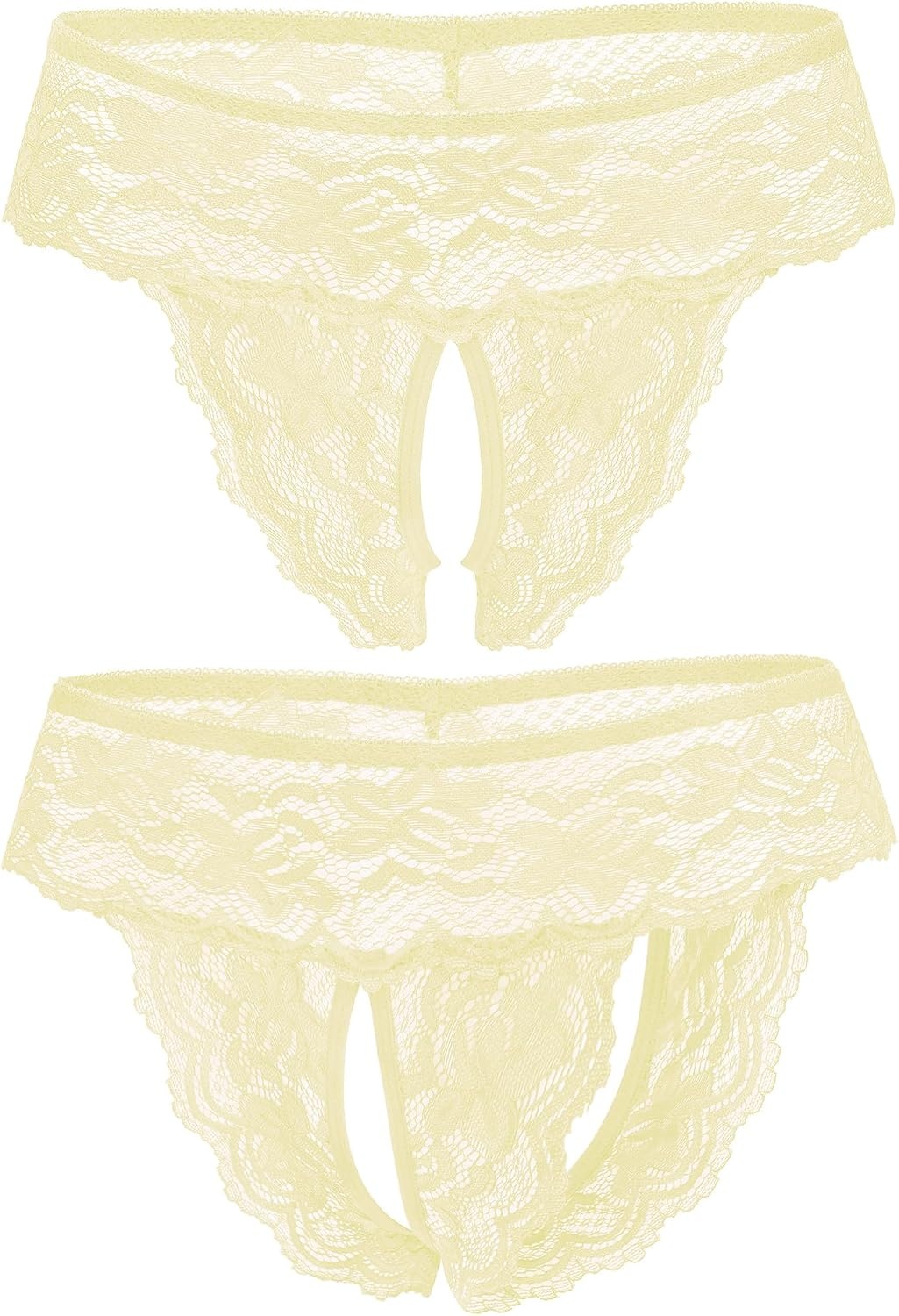 image:imageAvidlove Sexy Panties for Women Tanga Underwear Lace Panties Hollow Out GString ThongLight Champagne