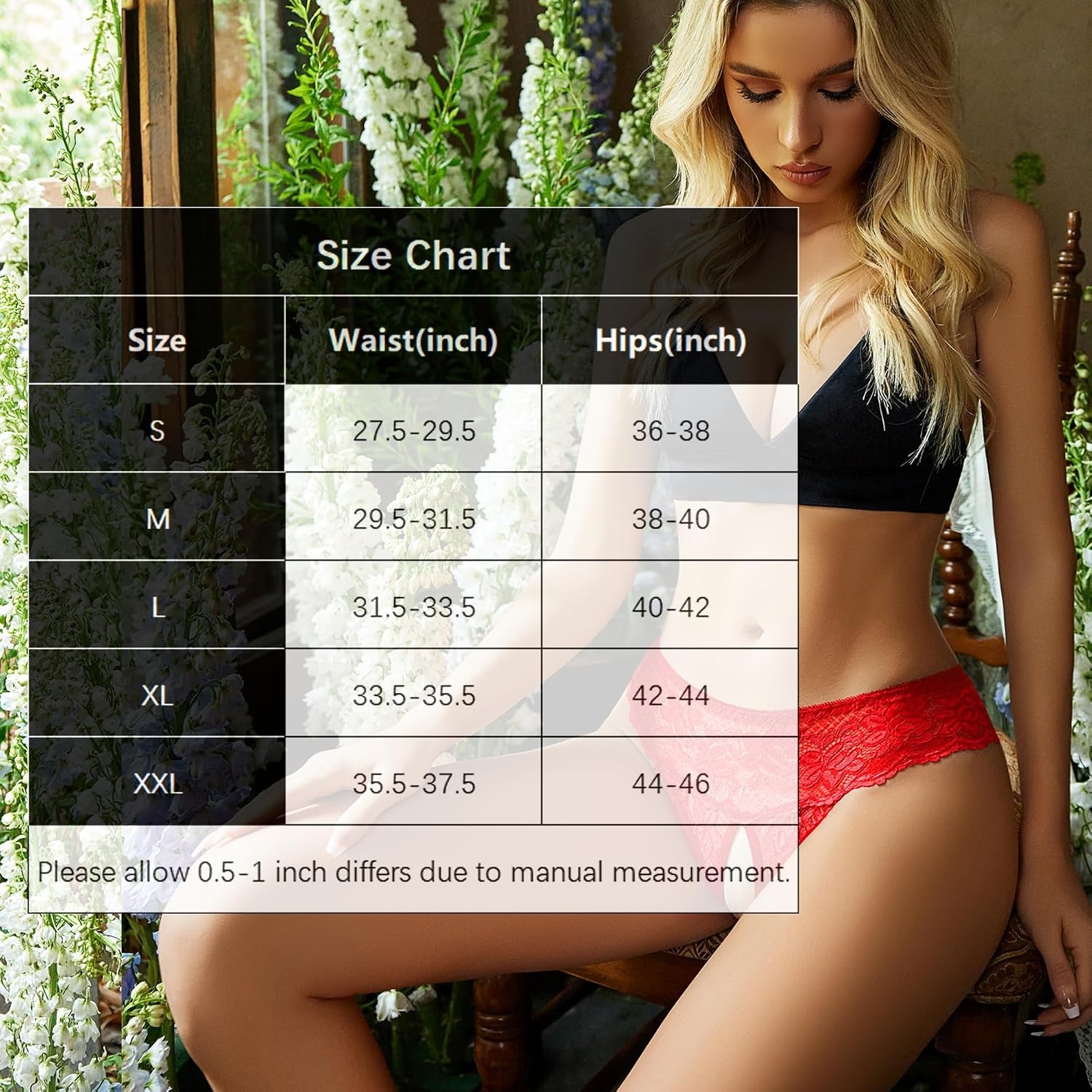 image:imageAvidlove Sexy Panties for Women Tanga Underwear Lace Panties Hollow Out GString ThongRed