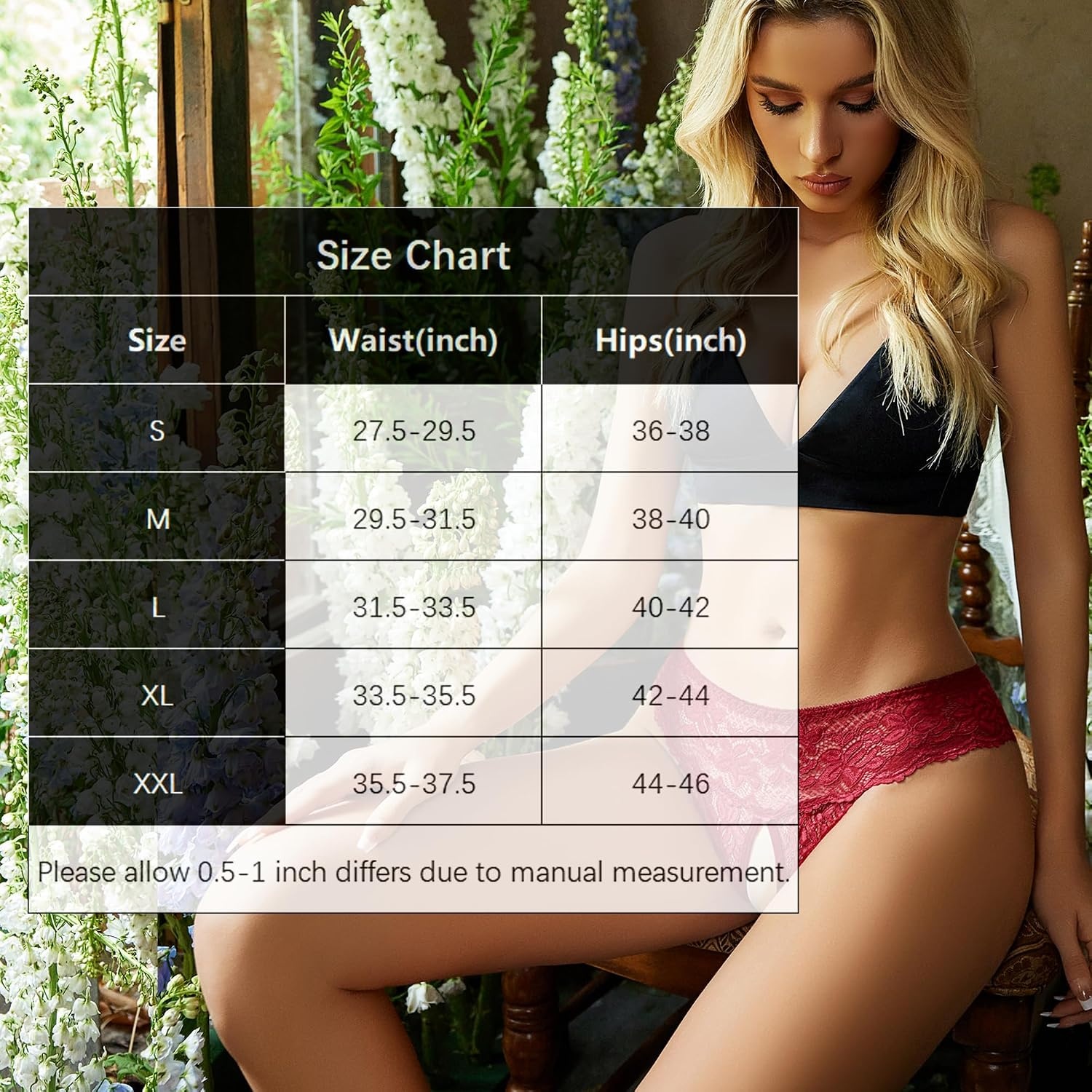 image:imageAvidlove Sexy Panties for Women Tanga Underwear Lace Panties Hollow Out GString ThongWine Red
