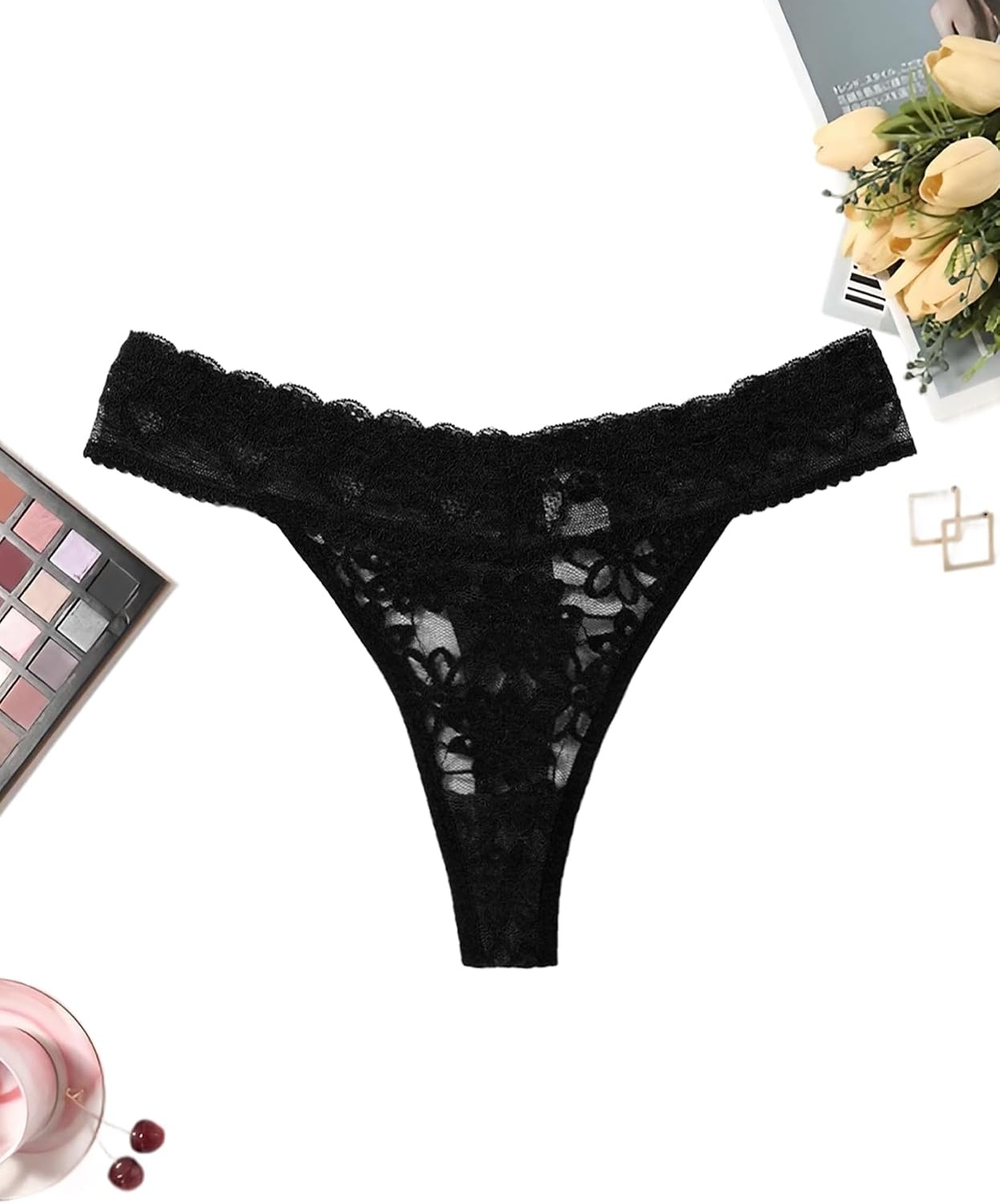image:imageAvidlove Thongs for Women Lace Sexy Panties Low Waist Brazilian Underwear Sexy lace lingerie pantiesTback thongslow rise bikini underwearbreathable for dating or daliy wearBlack