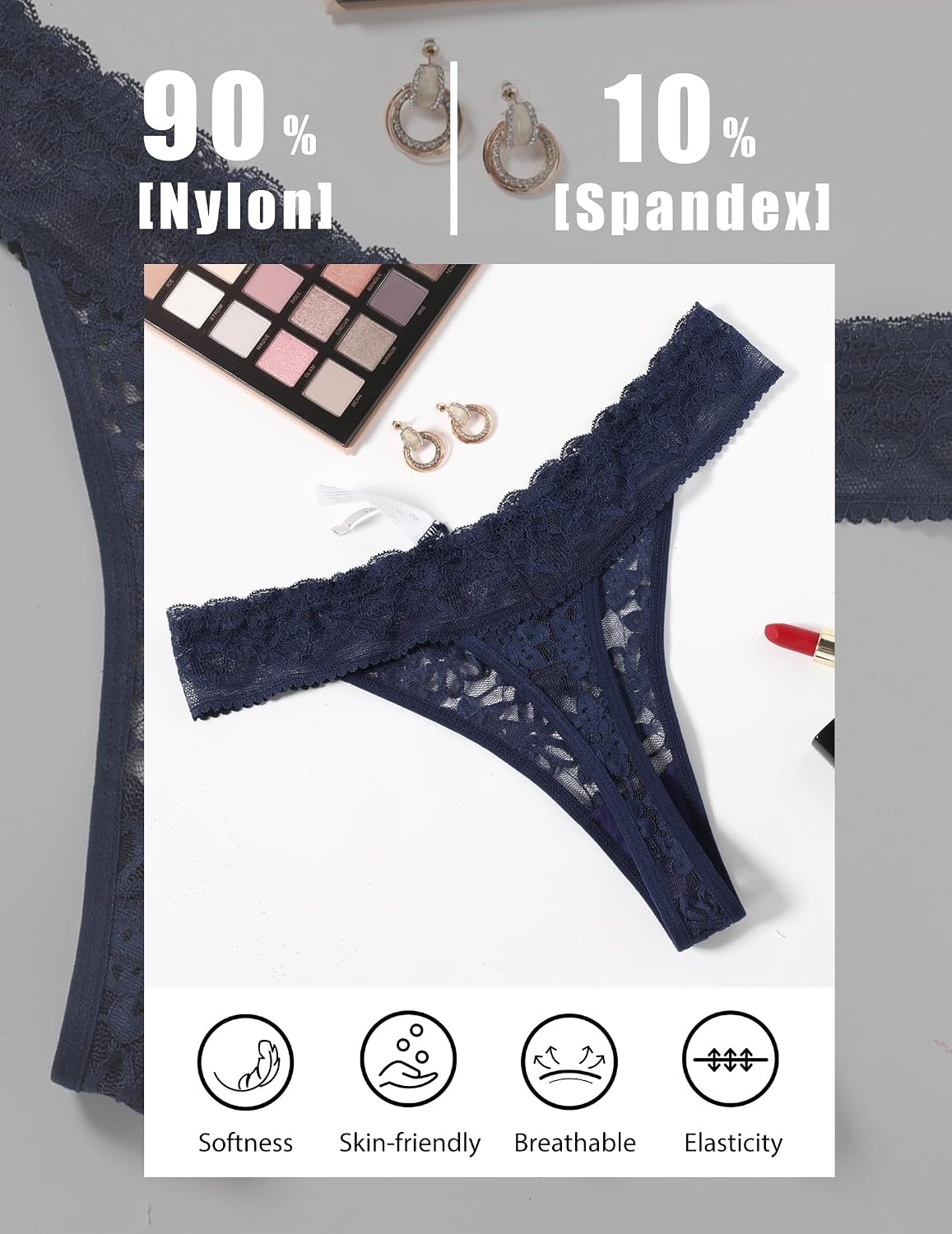 image:imageAvidlove Thongs for Women Lace Sexy Panties Low Waist Brazilian Underwear Sexy lace lingerie pantiesTback thongslow rise bikini underwearbreathable for dating or daliy wearBlackwine Rednavy