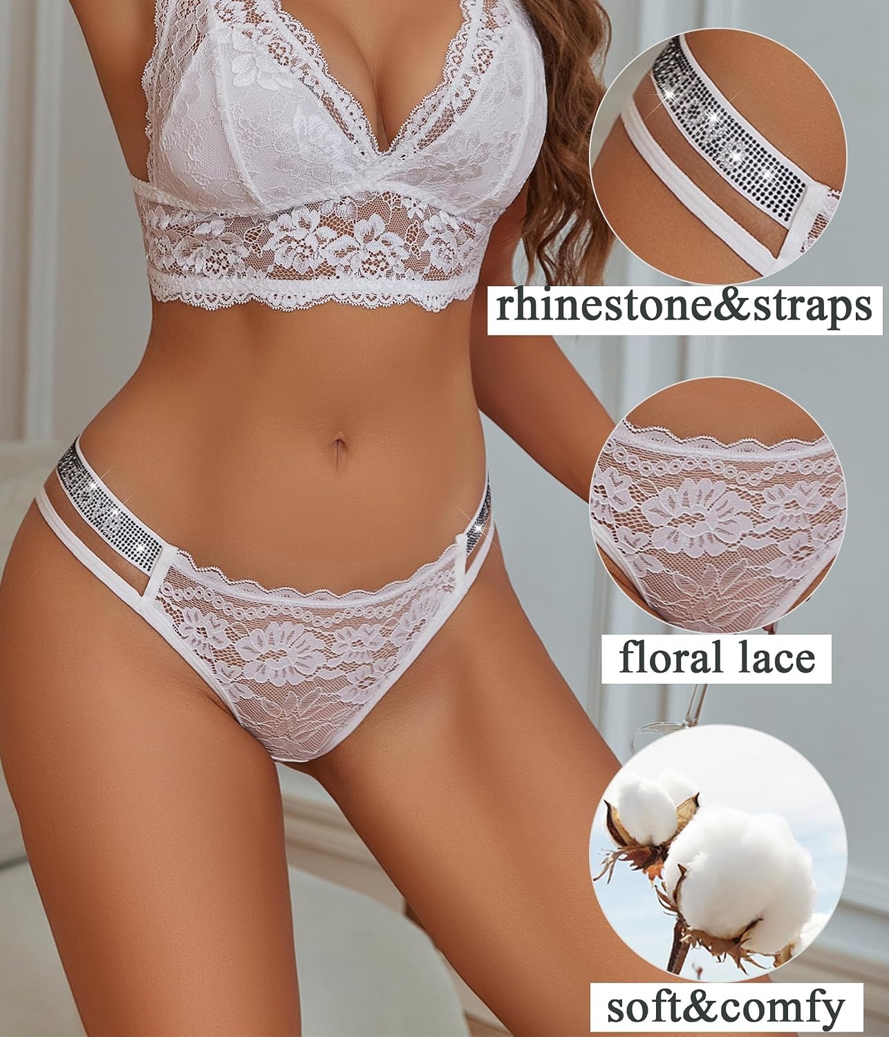 image:imageAvidlove Underwear for Women Cotton Briefs Sexy Floral Lace Hipster Panties Cheeky UnderpantiesBlackRedWhite