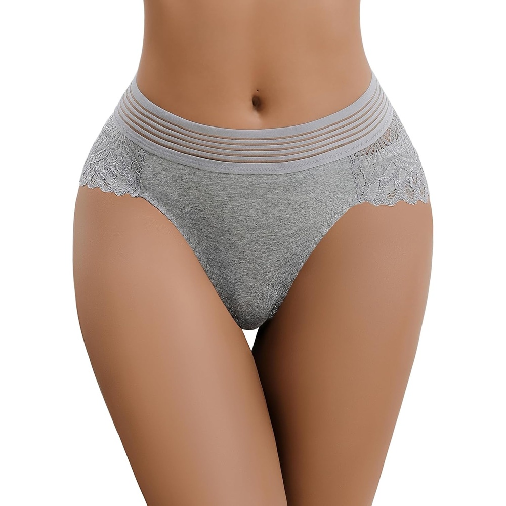 image:imageAvidlove Sexy Panties for Women Lace Underwear Cheeky Hipster Panties Stretch Briefs MultipackGray