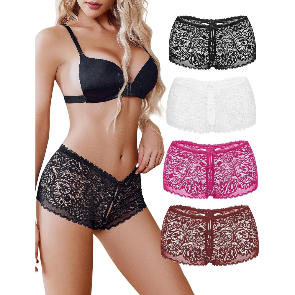 image:imageAvidlove Sexy Underwear For Women Lace BoyShorts Panties High Waist Panties Soft Cheeky Panties 14 Pack