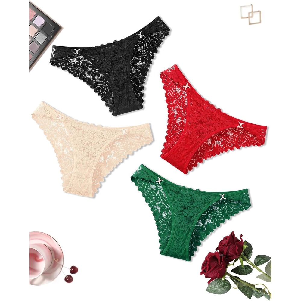 image:imageAvidlove Sexy Underwear for Women Lace Bikini Panties Low Rise Tangas Cheeky Underpants