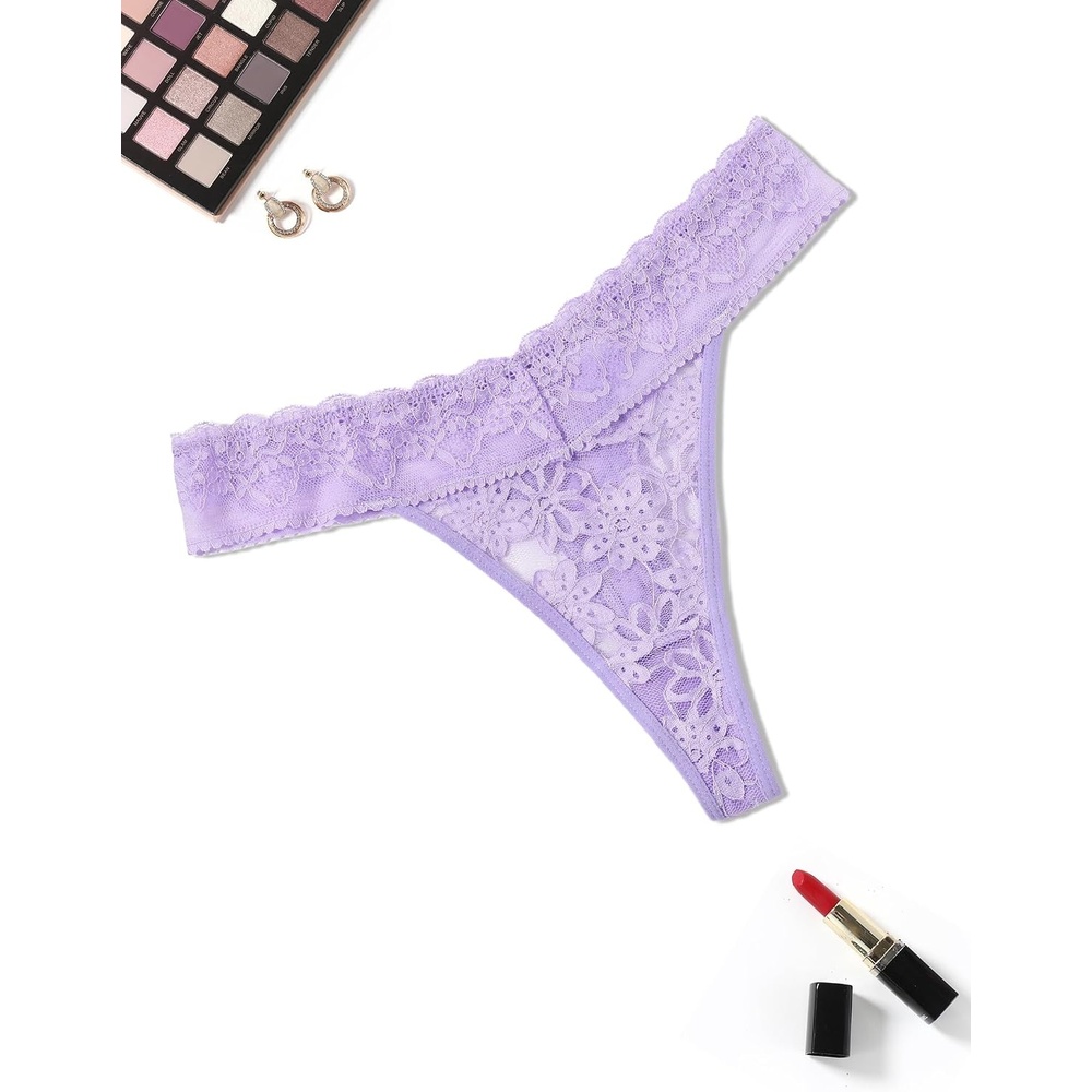 image:imageAvidlove Thongs for Women Lace Sexy Panties Low Waist Brazilian Underwear Sexy lace lingerie pantiesTback thongslow rise bikini underwearbreathable for dating or daliy wearLilac