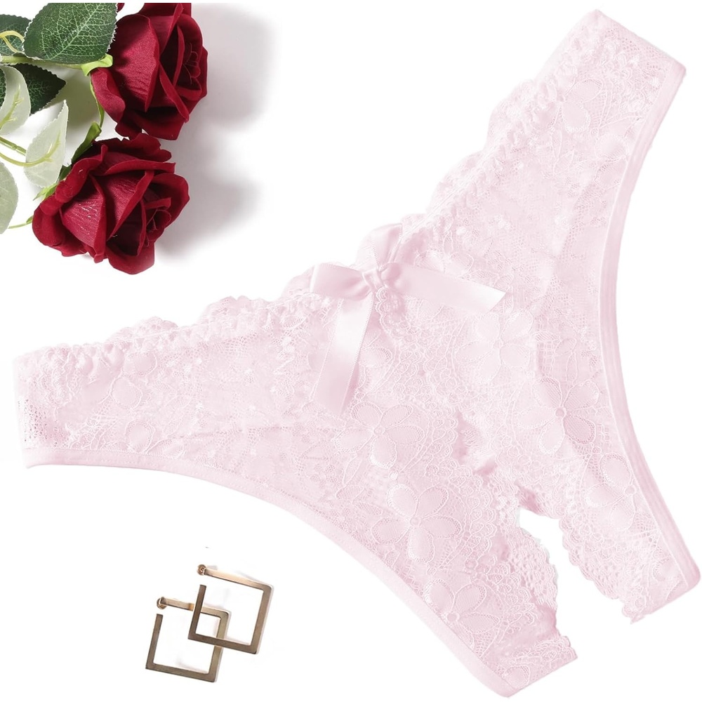 image:imageAvidlove Women Lace Panties Floral Lace Briefs Sexy Hollow Out Bow Underwear 14 PackPink