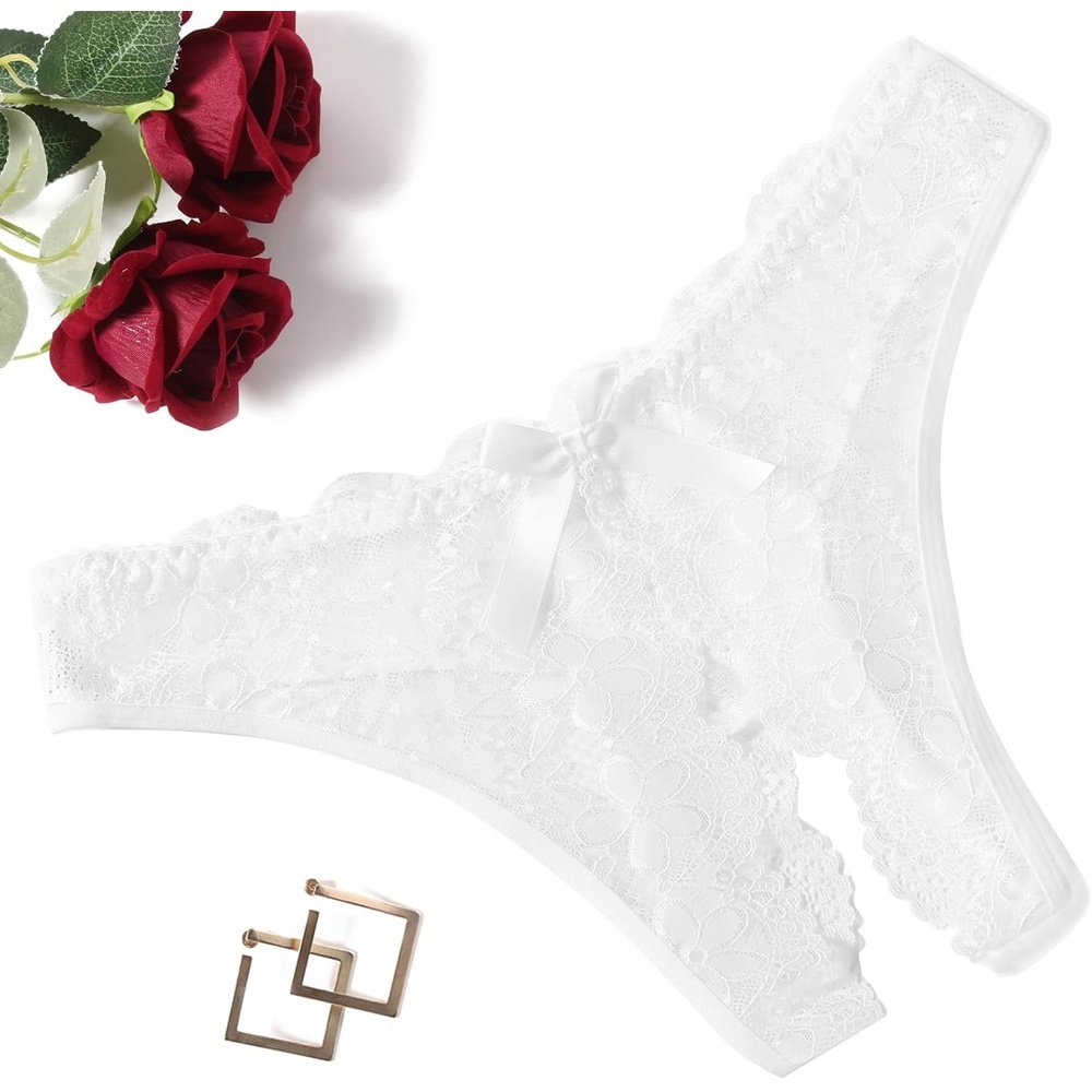 image:imageAvidlove Women Lace Panties Floral Lace Briefs Sexy Hollow Out Bow Underwear 14 PackWhite