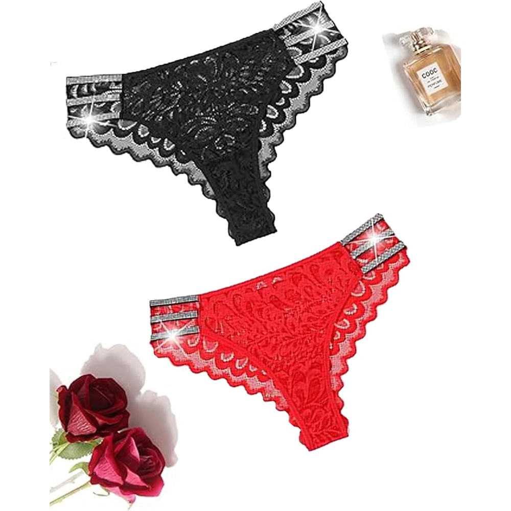 image:imageAvidlove Women Sexy Panties Lace Glitter Panty Cheeky Bikini Underwear 14 Pack