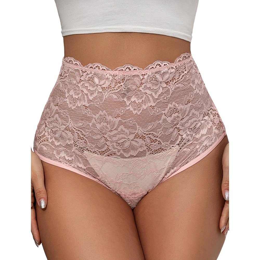 image:imageAvidlove Womens Underwear Invisible Seamless Hipster Lace Underwear Full Coverage PantiesHot Pink