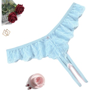 Avidlove Lace Panties Womens Sexy Bikini Underwear Criss Corss Thong Briefs V-Shape Cheeky Hipster S-XXL(Light Blue)