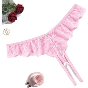 Avidlove Lace Panties Womens Sexy Bikini Underwear Criss Corss Thong Briefs V-Shape Cheeky Hipster S-XXL(Pink)