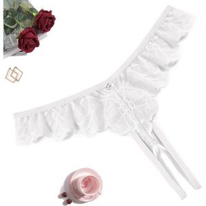 Avidlove Lace Panties Womens Sexy Bikini Underwear Criss Corss Thong Briefs V-Shape Cheeky Hipster S-XXL(White)