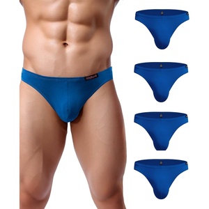 Avidlove Mens Bikini Underwear Low Rise Briefs Microfiber Underpants 4 Pack(Sky Blue)