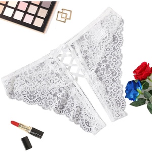 Avidlove Panties for Women Sexy Cheeky Underwear Criss Cross Lace Hipster Panty(White)