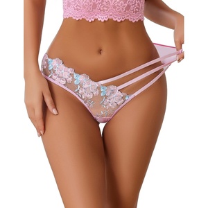 Avidlove Sexy Panties for Women Butterfly Embroidered Underwear Mesh Panties Pack(Pink)