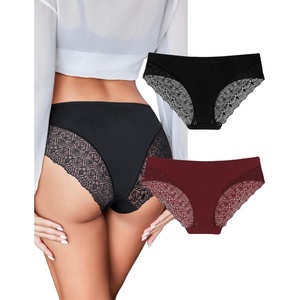 Avidlove Sexy Panties for Women Lace Cheeky Bikini Underwear Seamless Hipster(Multicolor2-2pack)