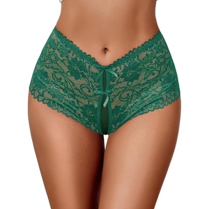 Avidlove Sexy Panties for Women Lace Underwear High Waist Cheeky Panty(Green)