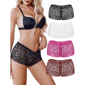 Avidlove Sexy Underwear For Women Lace BoyShorts Panties High Waist Panties Soft Cheeky Panties 1/4 Pack