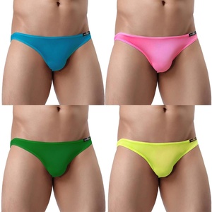 Avidlove Underwear Men’s 4 Pack Classic Low Rise Stretchy Hip Briefs Bikini(Peacock Blue/Bright Pink/Yellow/Green-21)