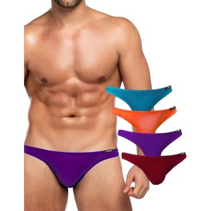 Avidlove Underwear Men’s 4 Pack Classic Low Rise Stretchy Hip Briefs Bikini(Peacock Blue/Orange/Red/Dark Purple-20)