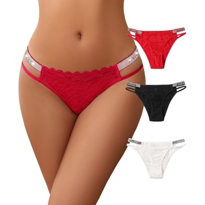 Avidlove Underwear for Women Cotton Briefs Sexy Floral Lace Hipster Panties Cheeky Underpanties(Black/Red/White)