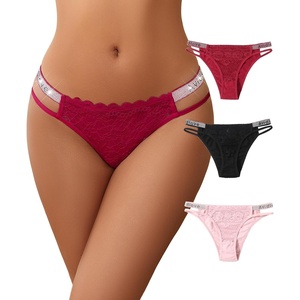 Avidlove Underwear for Women Cotton Briefs Sexy Floral Lace Hipster Panties Cheeky Underpanties(Black/Wine Red/Pink)