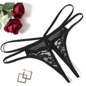 Avidlove Women Lace Panties Floral Lace Briefs Mesh Hollow Out G-String Thongs T-back Underwear 1-4 Pack(Black)