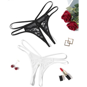 Avidlove Women Lace Panties Floral Lace Briefs Mesh Hollow Out G-String Thongs T-back Underwear 1-4 Pack(Black/White)