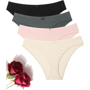 Avidlove Womens Cotton Panties Sexy Low Rise Ribbed Hipster Womens Bikini Underwear Cheeky S-XXL(Multicolor2-4pack)