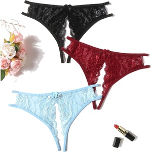 Avidlove Womens Panties Sexy Underwear Floral Lace Briefs with Cute Bow Center