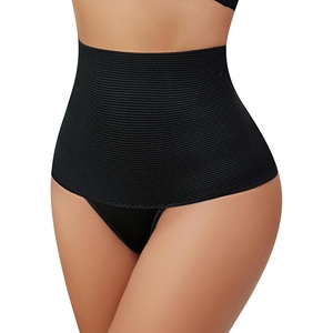 Avidlove Women’s Shapewear Tummy Control Thong Mid Waist Lightweight Shaping Underwear Panty Girdle Body Shaper Brief(Black)