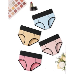 Avidlove Womens Underwear Cotton Hipster Panties High Waist Briefs Color Clash Underpants 1-4 Packs(4 Packs-6)