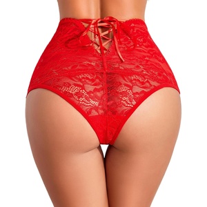 Avidlove Womens Underwear Invisible Seamless Hipster Lace Underwear Full Coverage Panties(Carmine Red)