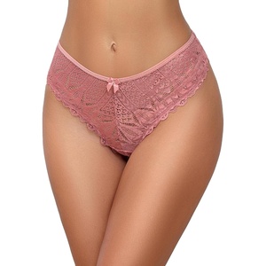 Avidlove Womens Underwear Lace Cheeky Panties Criss Cross Back Bikini Thongs Sexy Undies(Pink)