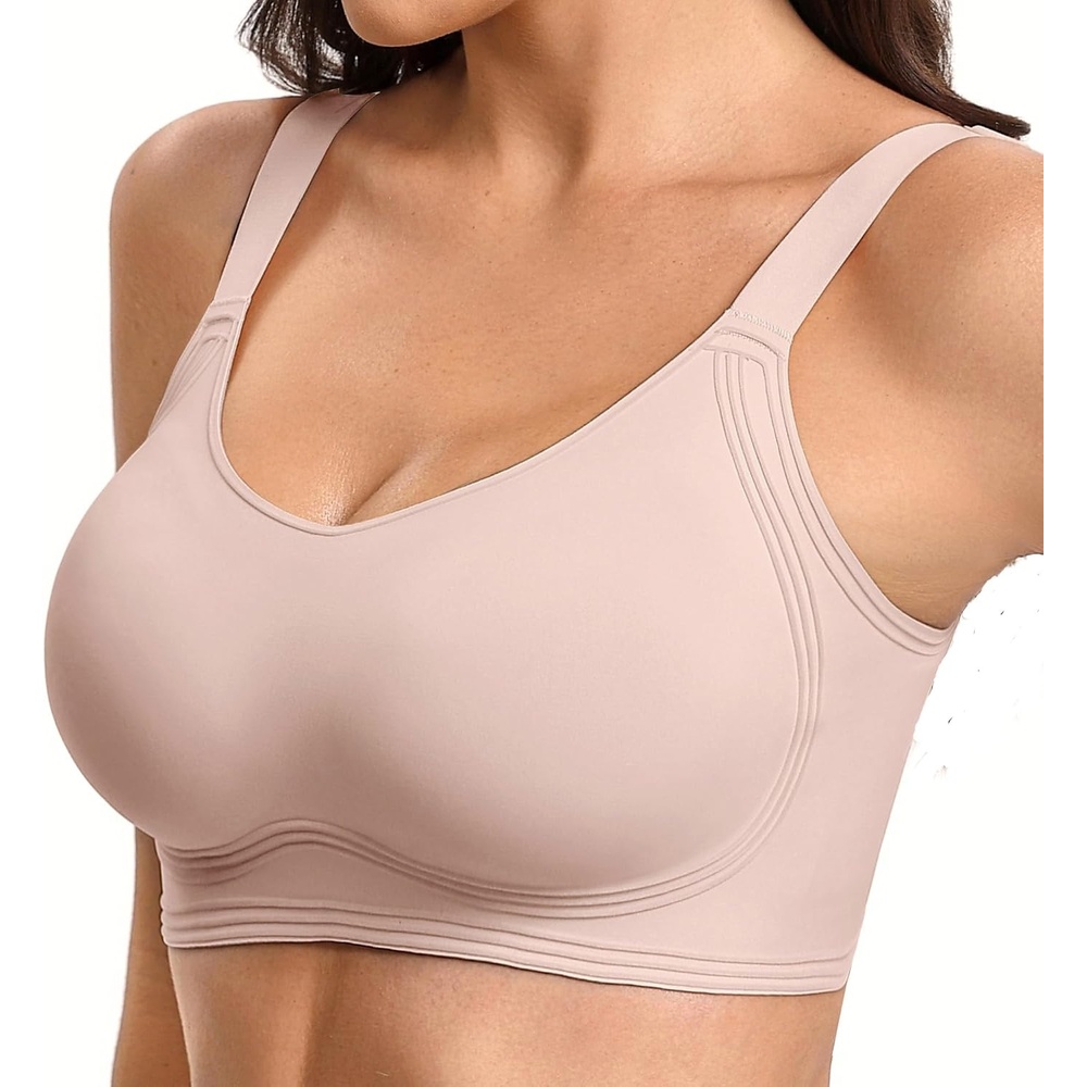 image:imageAvidlove Jelly Bras for Women No Underwire Wireless Push Up Bra Comfortable Full Coverage Seamless Womens BralettesPink