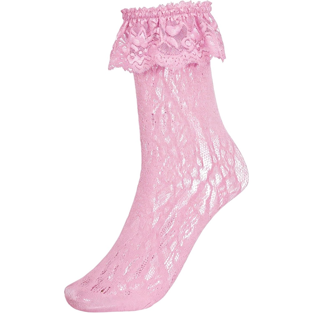 image:imageAvidlove Womens Ruffle Cuff Lace Anklet Socks Sexy Lolita Lacy Casual Socks for Dates PartiesPink