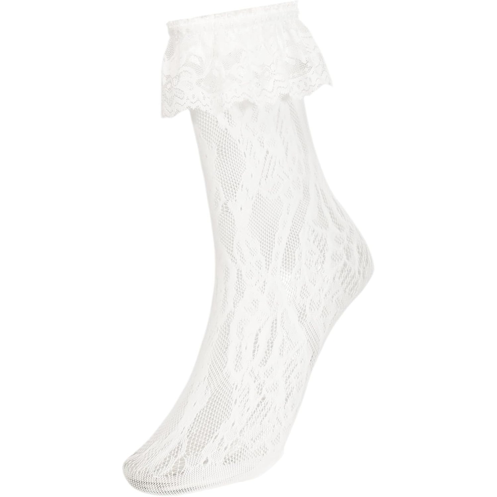 image:imageAvidlove Womens Ruffle Cuff Lace Anklet Socks Sexy Lolita Lacy Casual Socks for Dates PartiesWhite