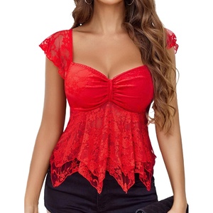 Avidlove Bralettes for Women Tank Top Going Out Shirt Babydoll Undershirts Y2k Top Lingerie S-2XL(Red)
