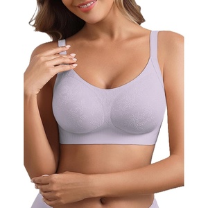 Avidlove Bras for Women No Underwire Lace Seamless Bralette Jelly Wireless Bras Full Coverage Tshirt Everyday Bras(Lavender)