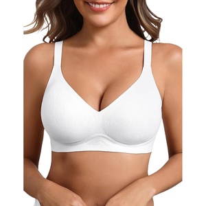 Avidlove Bras for Women Seamless Comfortable Bralettes No Wire Full Coverage Padded T Shirt Bra(White)