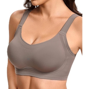 Avidlove Jelly Bras for Women No Underwire Wireless Push Up Bra Comfortable Full Coverage Seamless Womens Bralettes(Brown)