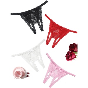 Lace Panties for Women Sexy Underwear Low Rise Briefs Floral Thong Panties | Lightweight Ladies Briefs, Hollow Out,sheer panty,breathable,date night,Wedding,christmas,halloween,dailywear(White+black+red+pink)
