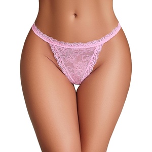 Lace Panties for Women Sexy Underwear Low Rise Briefs Floral Thong Panties | Lightweight Ladies Briefs, Hollow Out,sheer panty,breathable,date night,Wedding,christmas,halloween,dailywear(Pink)