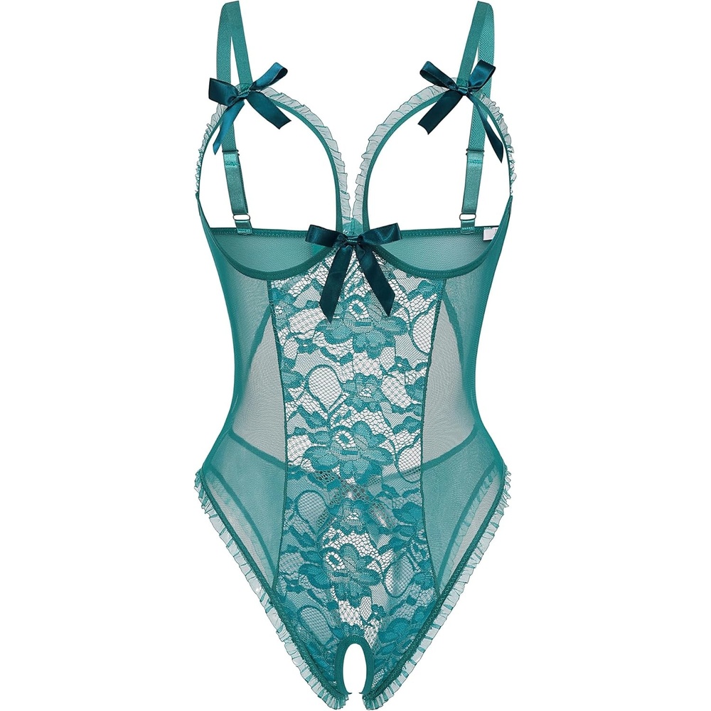 image:imageAvidlove Sexy Lingerie for Women One Piece Lace Babydoll Sleepwear BodysuitCerulean