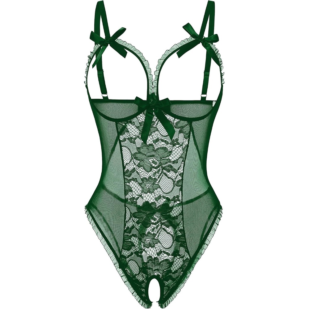 image:imageAvidlove Sexy Lingerie for Women One Piece Lace Babydoll Sleepwear BodysuitGreen